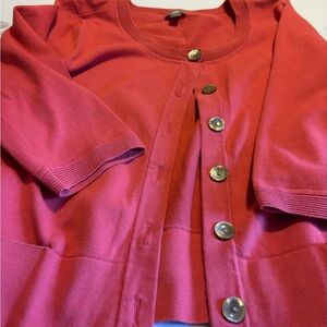 J. Jill Vibrant Red Knit Top